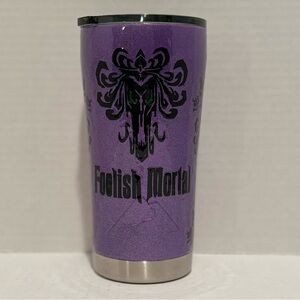 Disney NEW Haunted Mansion Foolish Mortal Wallpaper Steel Tumbler